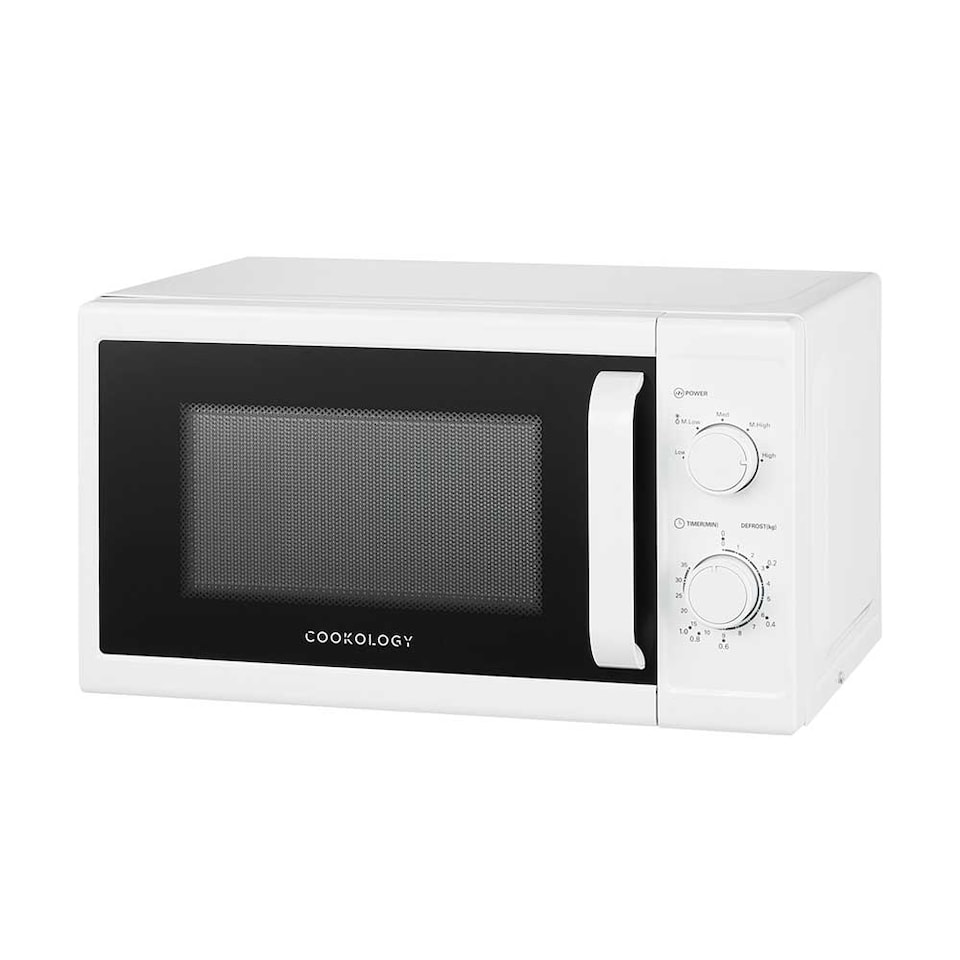 image 1 of Cookology 800W Microwave 20L Manual Control Freestanding - CMAFS20LWH White
