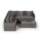 image 7 of Havana 5 Seat Rattan Corner Sofa Set with Drinks Cooler Coffee Table | Grey | Grey | Five Plus Seater