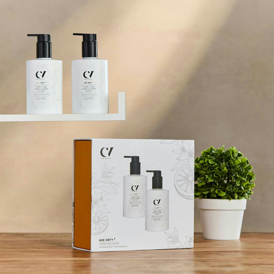 image 1 of Green People Age Defy+ Pure Luxe Hand & Body Duo - Natural & Organic Wash & Lotion - Luxury Gift for Sensitive Skin - Vegan