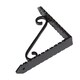 image 3 of Hammer & Tongs Notched Scroll Iron Shelf Bracket - D105mm - Black