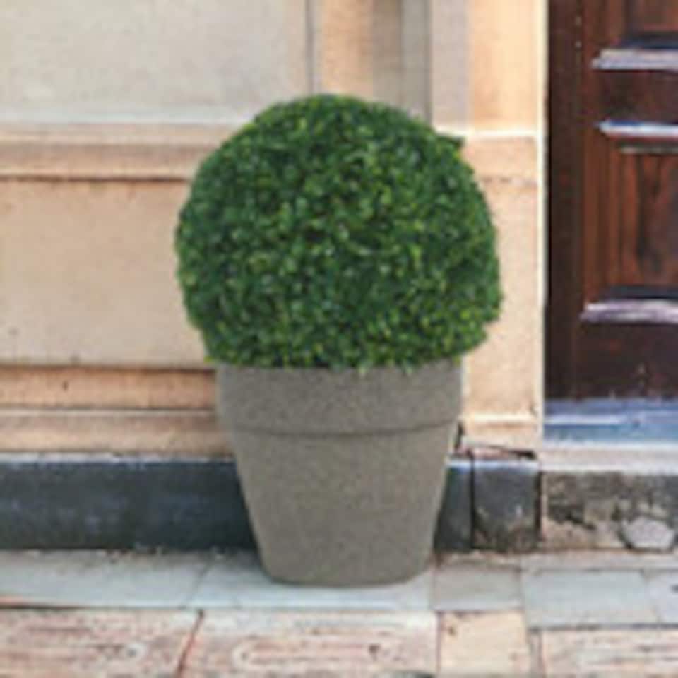 image 1 of Modern Or Traditional Real Feel Granite Style Plastic Plant Pot Indoor & Outdoor | Black | Modern Black Galaxy 28cm | 28cm | 1