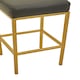 image 5 of Interiors by Premier Baina Dark Grey Pu And Gold Finish Bar Stool