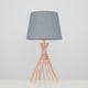 image 2 of ValueLights Modern Copper Metal Wire Twist Design Table Lamp With Grey Light Shade
