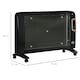 image 3 of HOMCOM Mica Electric Space Heater, Portable Heater, 2 Heat Settings, Black