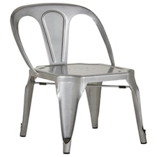 Interiors by Premier Grey Chair with Metal Frame, Comfy Grey Outdoor Metal Chair, Effortless Cleaning Metal Chair