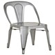 image 1 of Interiors by Premier Grey Chair with Metal Frame, Comfy Grey Outdoor Metal Chair, Effortless Cleaning Metal Chair