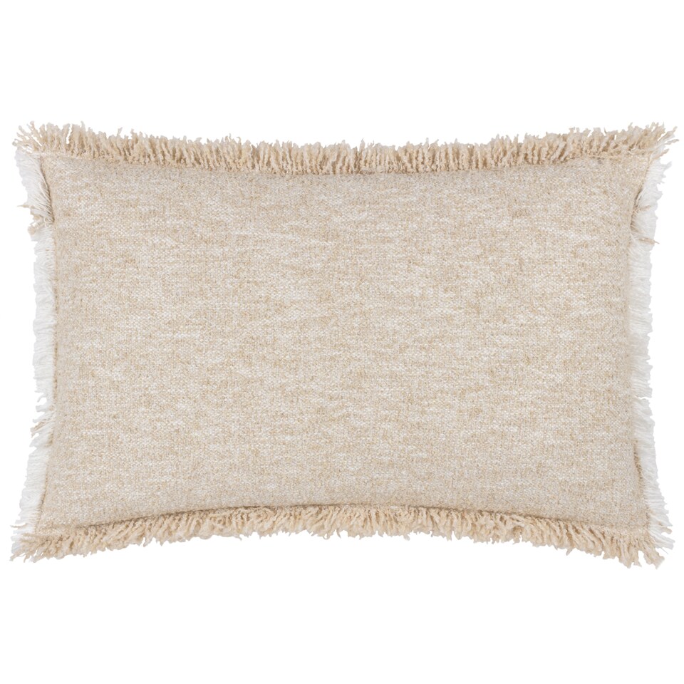 image 1 of Yard Doze Woven Fringed Cushion, Natural, 40 x 60cm