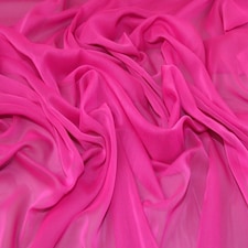 Minerva Core Range Pink Gemini Crinkle Sheer Chiffon Fabric for Dressmaking, 148cm / 58" Wide - per metre