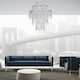 image 3 of CGC LIZA Three-Tier Extra Large Crystal & Chrome Ceiling Shade | Silver | Silver | Extra large