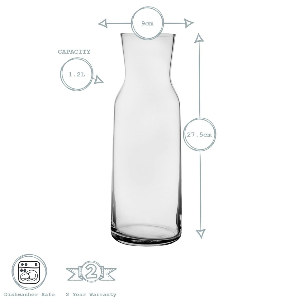 image 1 of Bormioli Rocco Aquaria Glass Carafe - 1.2 Litre