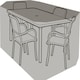 image 5 of Rectangular 4 Seater Furniture Set Protective Cover Black