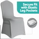 image 5 of Chair Cover Spandex Polyester Stretch, Flat Dining Slipcovers - 10pcs