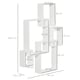 image 7 of HOMCOM Floating Shelves, Interlocking Cube Shelves for Decoration, White