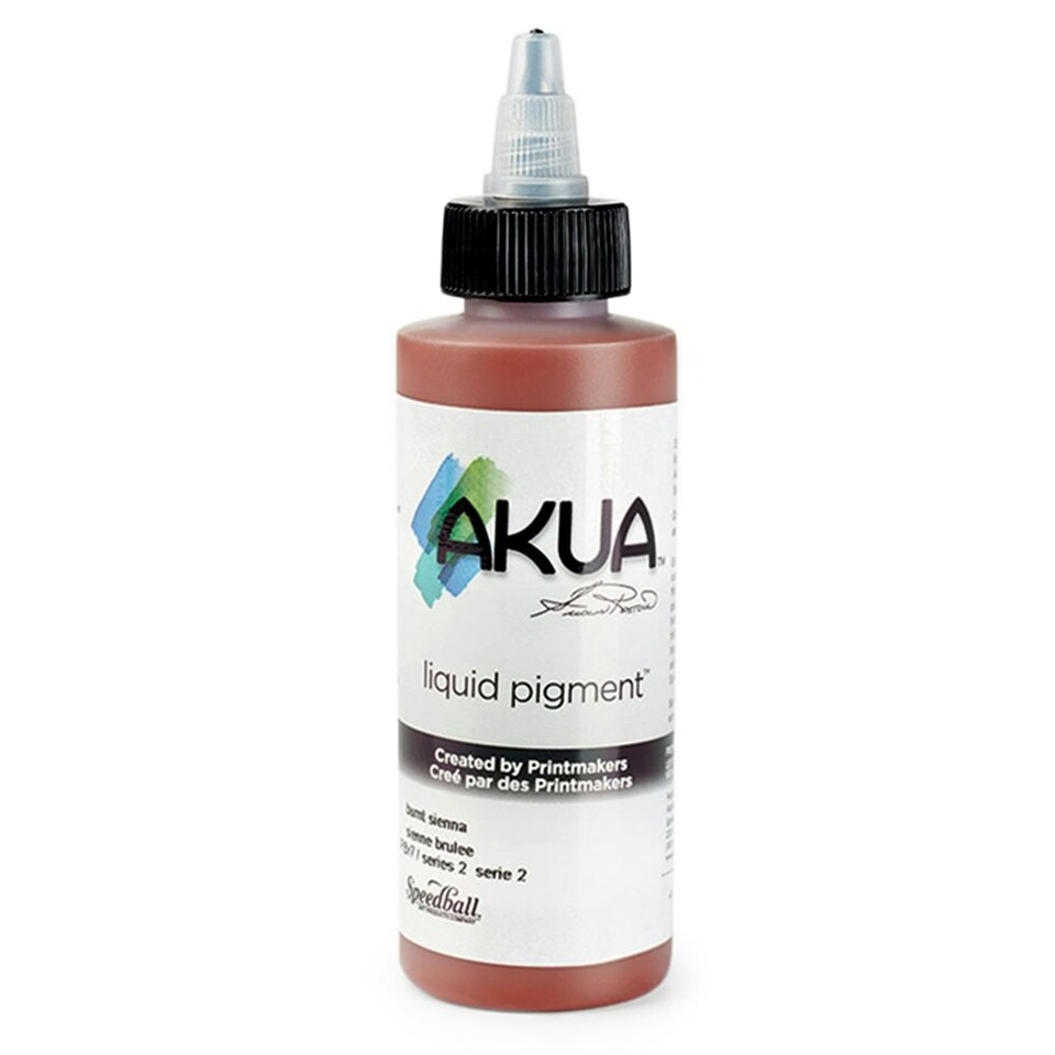 Speedball Akua Liquid Pigment, Burnt Sienna, 4oz