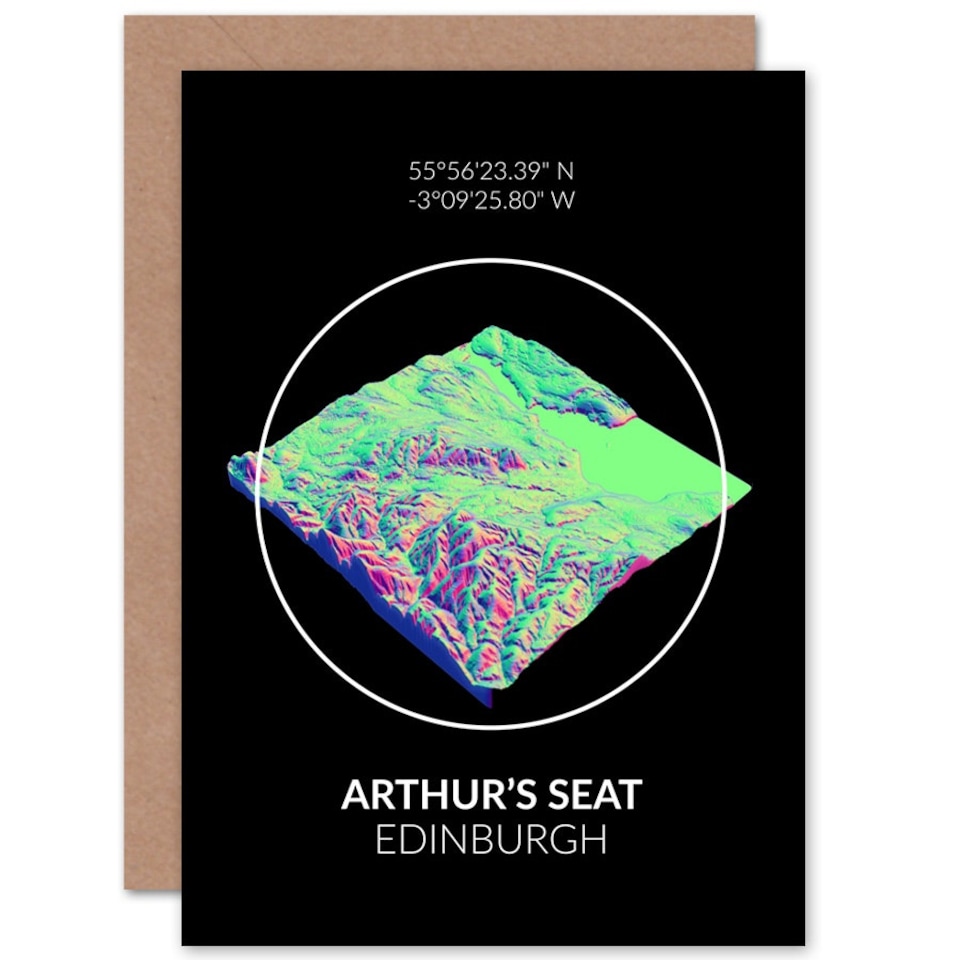 image 1 of Arthurs Seat Mountain Scottish Scotland Card