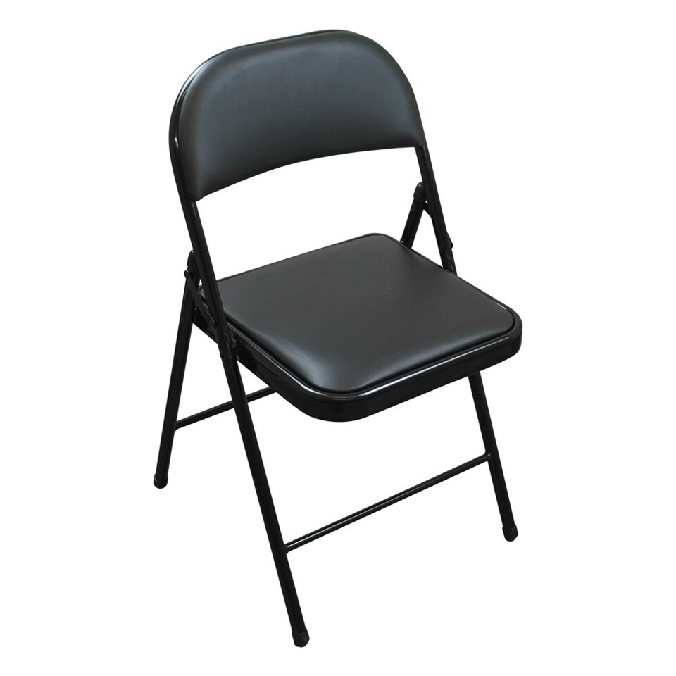 image 1 of TekBox 3x Folding Faux Leather Chairs