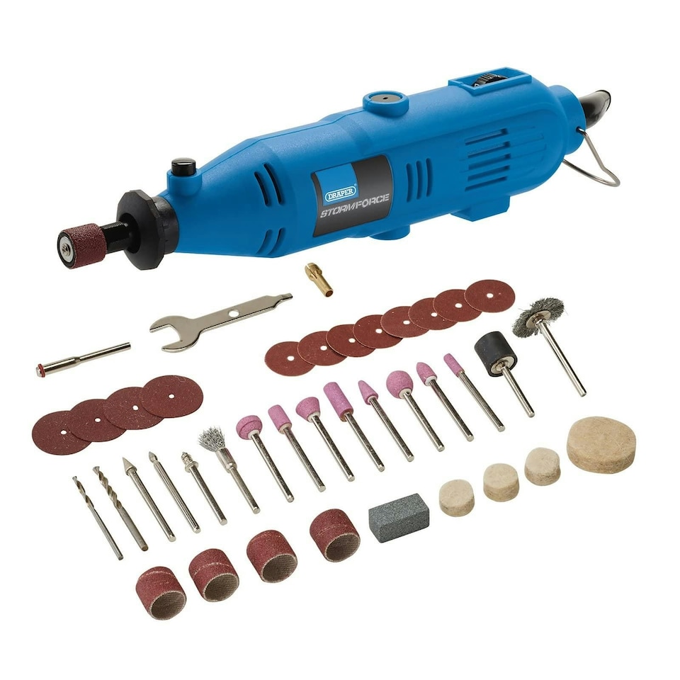 Draper Storm Force 230V Rotary Multi-Tool Kit, 135W (40 Piece) (98521)