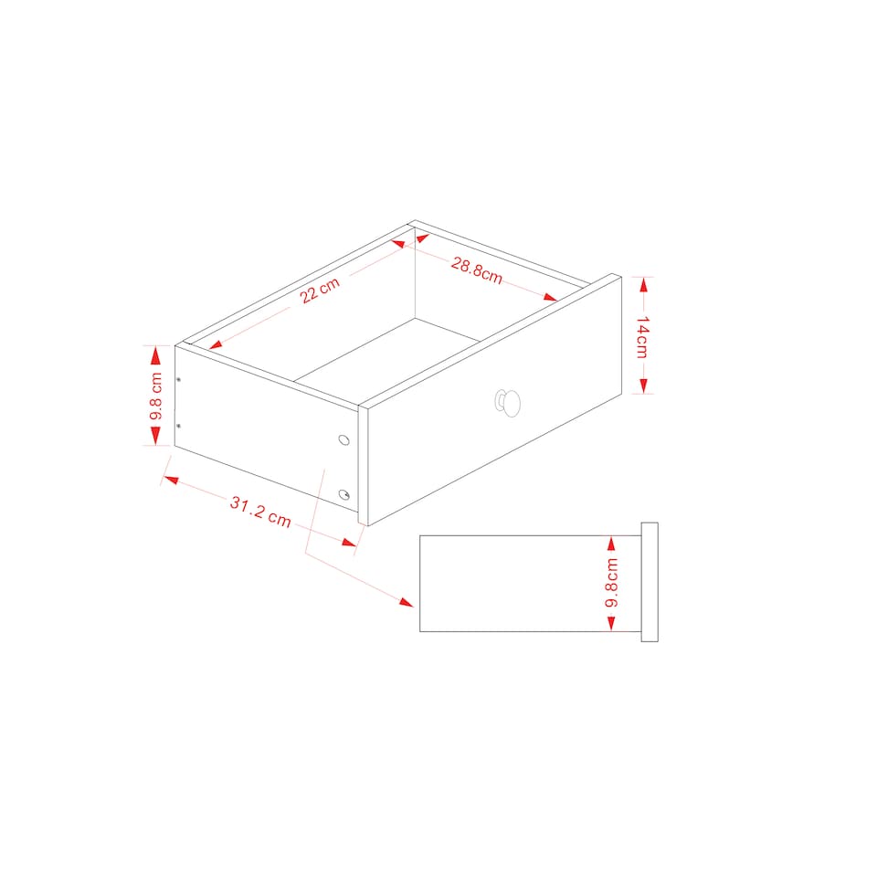 image 1 of Como 2 Drawer Petite Bedside Cabinet - Compact Shaker-Style Bedroom Storage | Grey | Grey | One Size | 1