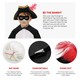 image 2 of Highway Rodent Costume - Feather Tricorn Hat, Cape, Nose & Mask Black | One Size