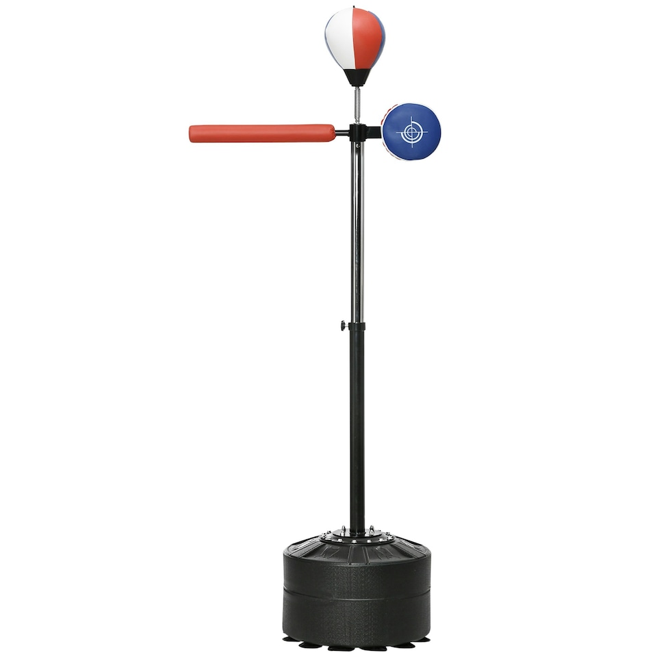 image 1 of SPORTNOW Adjustable Speed Bag with Stand, Reflex Bar, Multicoloured Multi