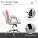 image 4 of Vinsetto Office Chair Velour Diamond Tufted Padded Ergonomic 360° Swivel Pink