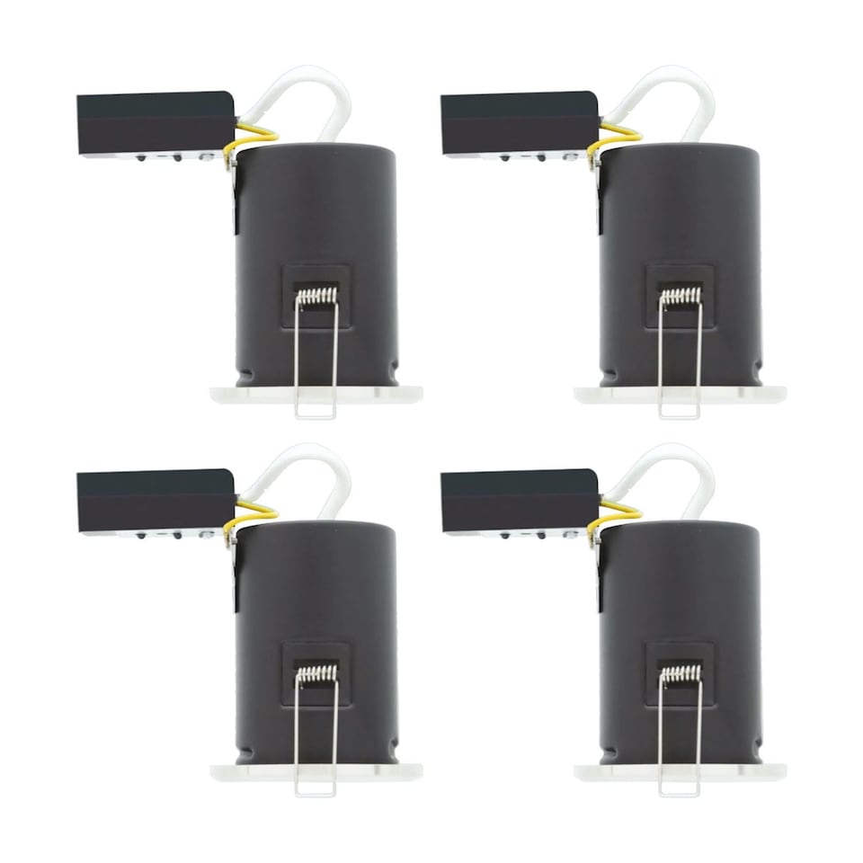 image 1 of Set of 4 Fire Rated Chrome IP65 Bathroom Recessed Downlights | Chrome | 4