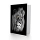 image 2 of African Lion Black White Portrait Big Cat Lover Greeting Card