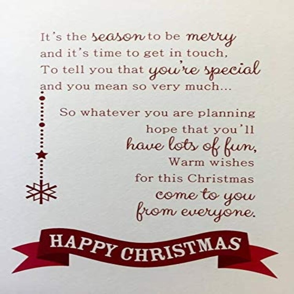 image 1 of TRADITIONAL FROM ALL THE FAMILY AT CHRISTMAS NICE VERSE GOLD FOIL GREETING CARD