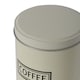 image 4 of Harbour Housewares 3pc Round Metal Tea Coffee Sugar Canister Set - Cream
