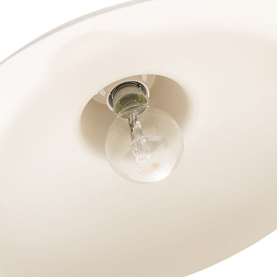 image 1 of Industrial Retro Designed Matt Cream Curved Metal Ceiling Pendant Light Shade | Cream | Cream | 1