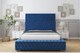 image 1 of Sloomy Ambassador Navy Plush Bed Frame With 50"  Upholstered Headboard 4'6 Double