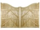 image 4 of Drayton Tall Shaped Top Double Gate - Pressure Treated Scandinavian Redwood - W2700 x H1800 mm | Brown | 1
