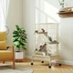 image 2 of PawHut 4-Level Rolling Small Animal Cage, Rabbit Cage with 15cm Deep Bottom