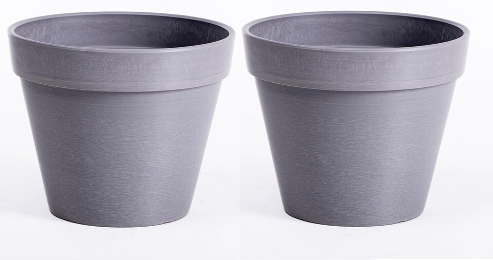 Lucena Matte Finish Pot Abbey Stone (D30 x H27cm) x 2 | Grey | 2