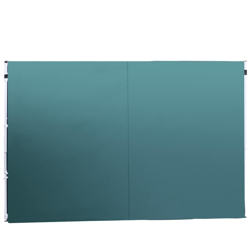 image 1 of Outsunny 3 Meters Gazebo Replaceable Exchangeable Side Panel Wall Panels Walls With Window, Dark Green