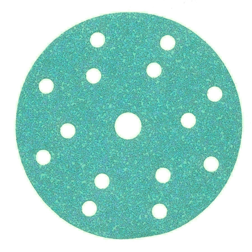 image 1 of 150mm Self Adhesive Hook + Loop Ceramic Abrasive Sanding Discs 60 Grit 500pc