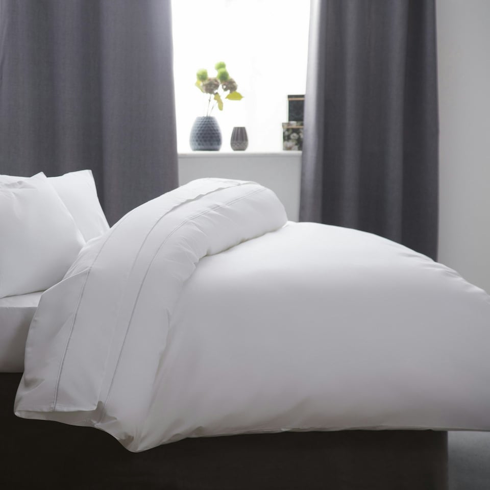 Belledorm Cotton Sateen 1000 Thread Count Duvet Cover - White - Double