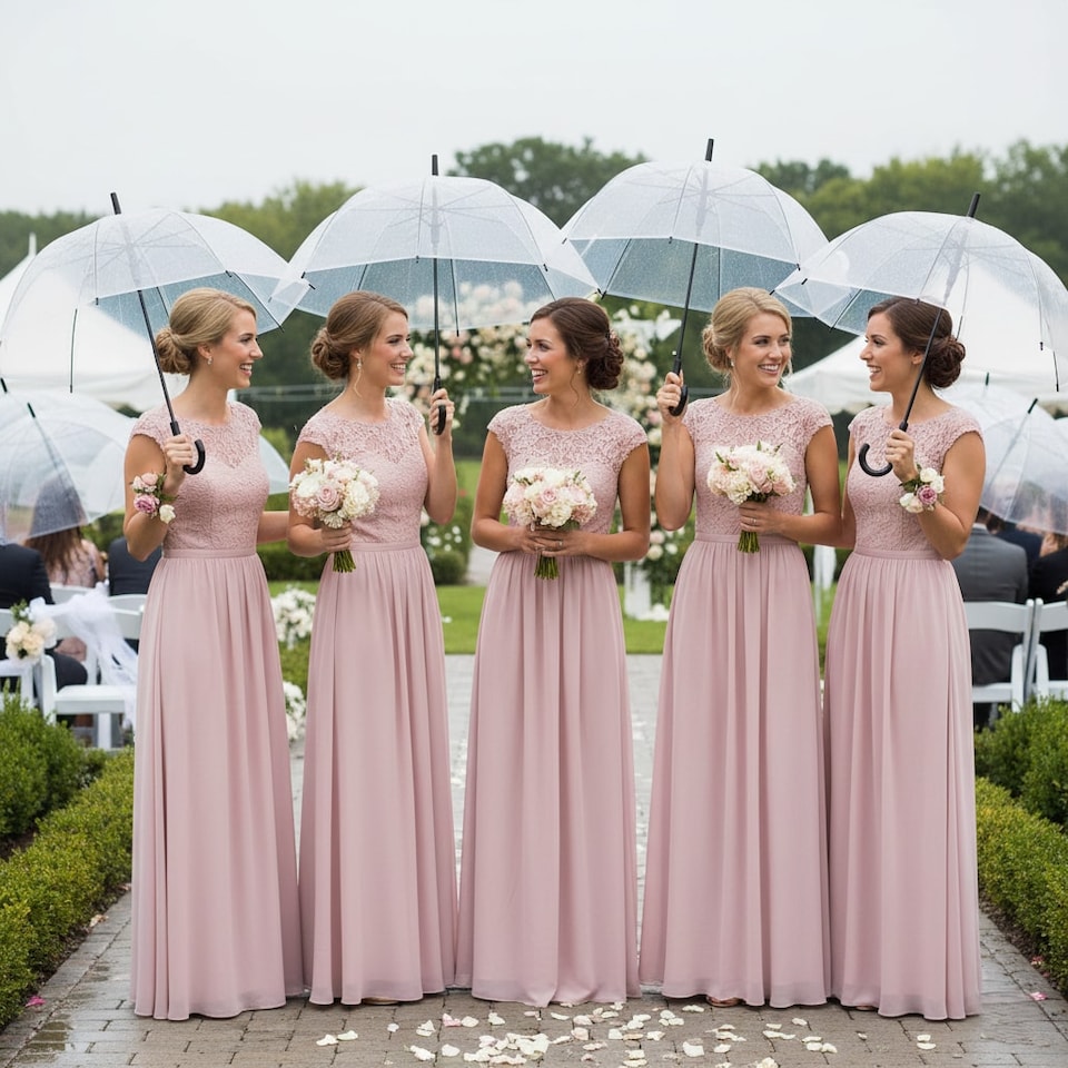 image 1 of 23 Inch Transparent Wedding Umbrella | Clear | 6