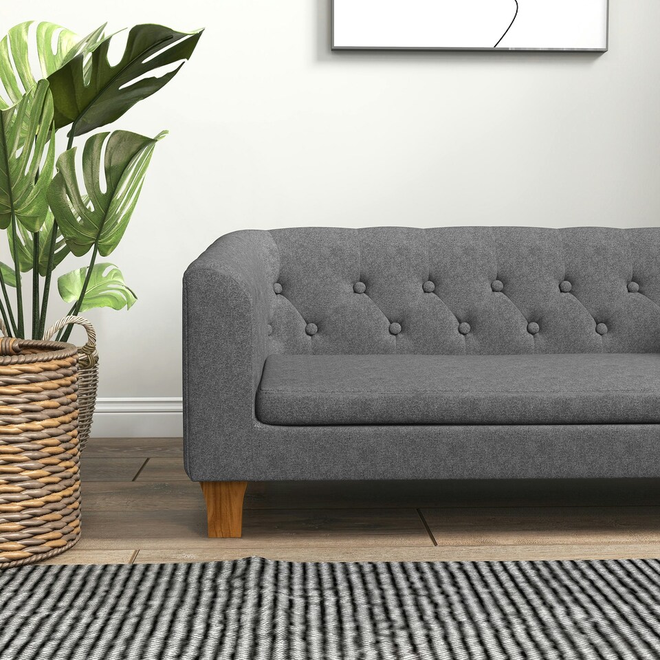 image 1 of PawHut Dog Sofa Bed, Elevated Dog Couch for Small, Medium Dogs - Grey