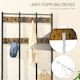 image 5 of HOMCOM Entryway Coat Rack Hall Tree Shoe Bench 3 in 1 Design Metal Storage Rack