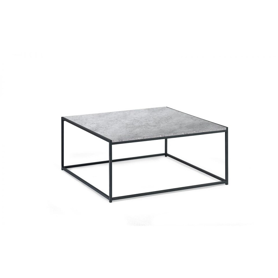 image 1 of Concrete Effect Square Coffee Table | Grey | Grey