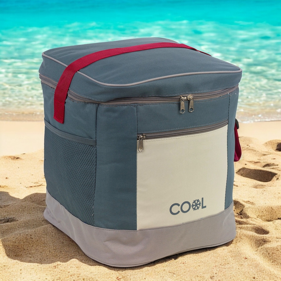 image 1 of Insulated Cooler Bag Shoulder Rucksack | Grey | 1