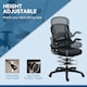 image 3 of Vinsetto Draughtsman Chair Mesh Chair w/ Adjustable Footrest Ring, Black