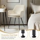 image 6 of Yaheetech Set of 2 Upholstered Dining Chairs with Velvet Fabric N/A | Beige