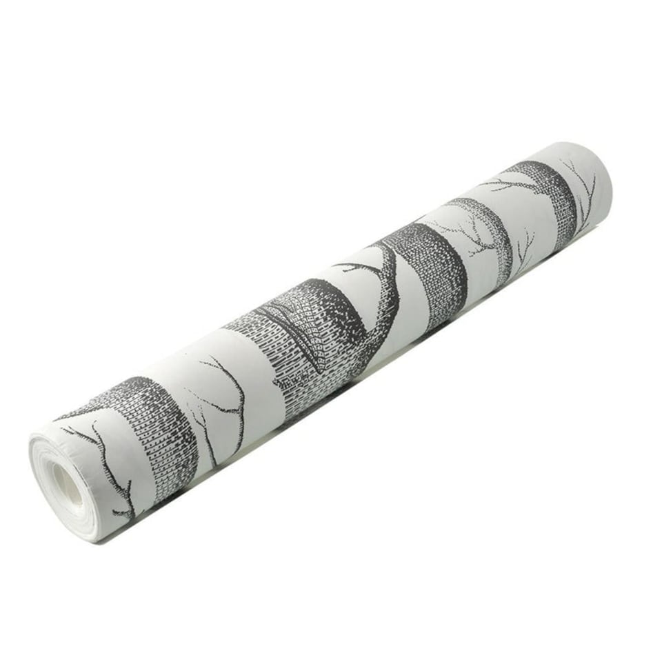 image 1 of Living and Home Removable Fabric Birch Tree Wallpaper Roll - 1000*53cm | Multi