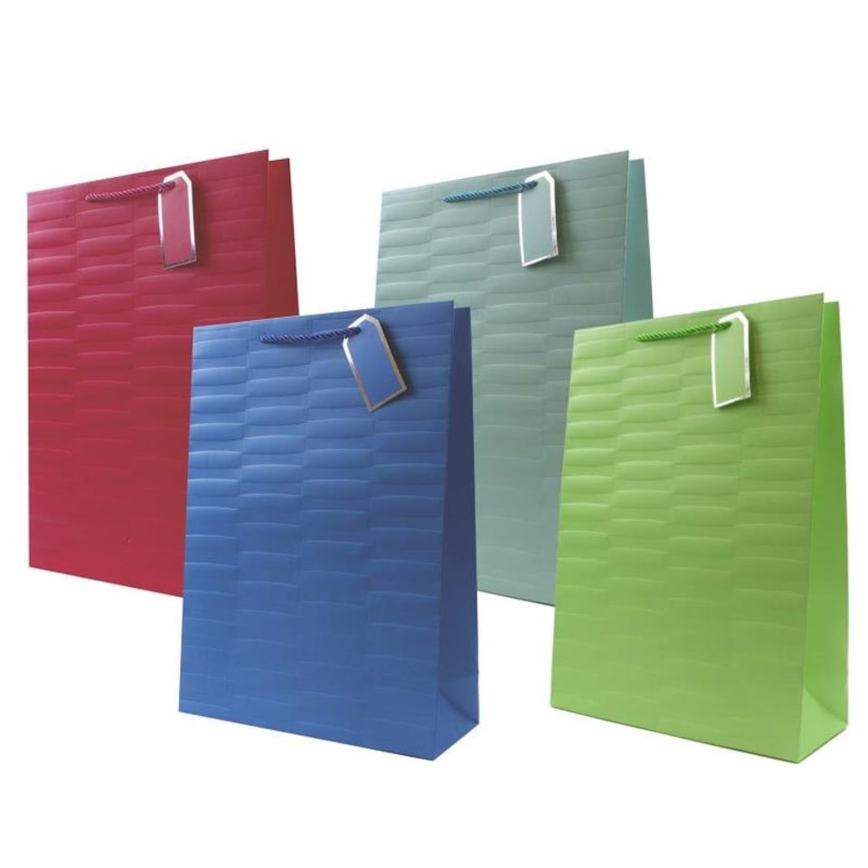 image 1 of Embossed Bright Coloured Extra Large Gift Bag