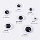 image 2 of Pack of 500 Pieces Assorted Size Self-Adhesive Googly Wiggle Eyes