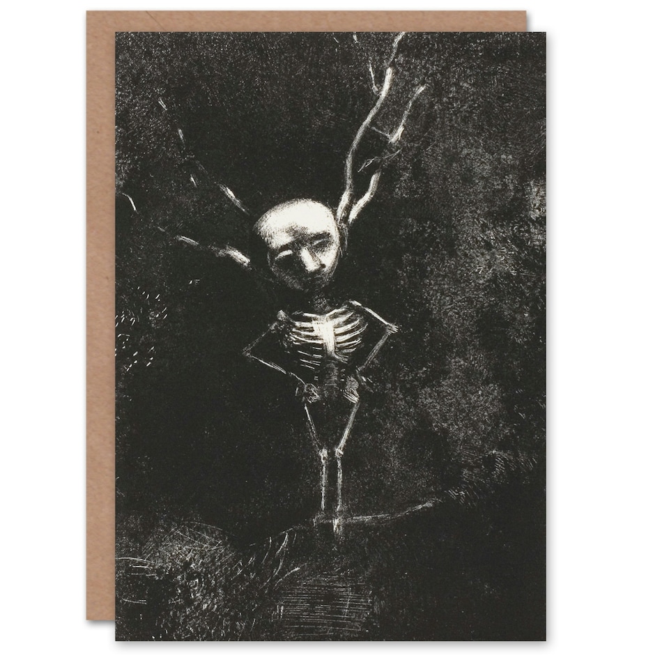image 1 of Odilon Redon Art Card Pale Figure in Maze of Branches