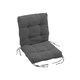 image 1 of Living and Home Lawn Chair Cushion Deep Seat for Indoor and Outdoor Furniture | Black