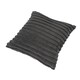 image 3 of OHS 2 x Faux Fur Matte Velvet Fleece Thick Ribbed Cushion Covers, 45x45cm - Charcoal